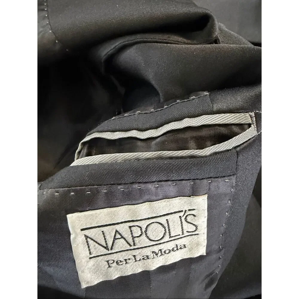 Matarazzi Uomo Tuxedo Suit Set Marzotto Italy Wool Cashmere Milano Fit 42R 36W